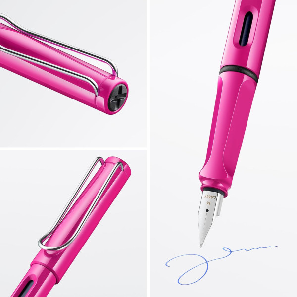 Stylo plume - Mine fine F - Droitier - LAMY - Safari - Rose - Rechargeable