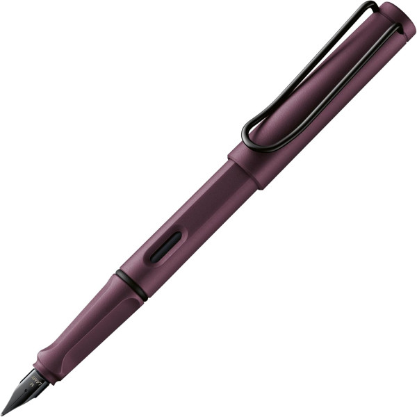 photo-Stylo plume - Mine extra-fine EF - Droitier - LAMY - Safari - Rouge foncé - Rechargeable