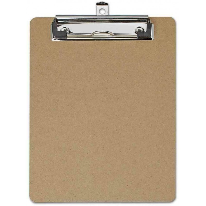 photo-Porte-bloc - Bois - Pour document A5 - Pince métal - Maul
