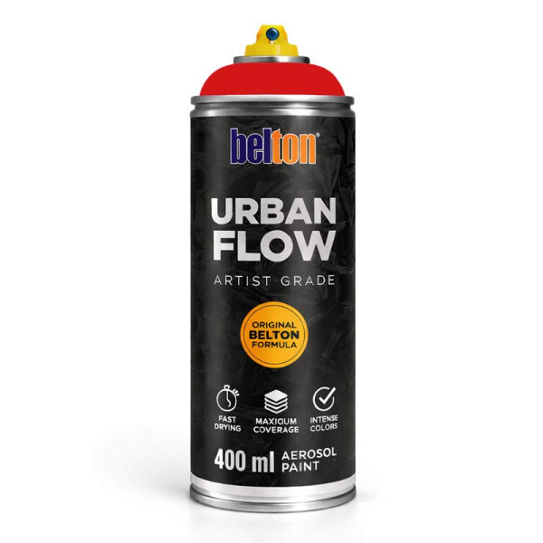 photo-Bombe de peinture - Rouge cerise - Belton - Urban Flow - 400ml - Haute couvrance