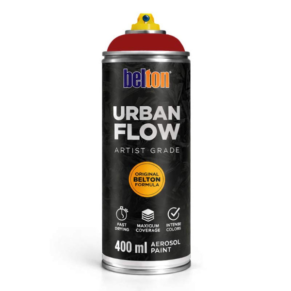 photo-Bombe de peinture - Rouge rubis - Belton - Urban Flow - 400ml - Haute couvrance