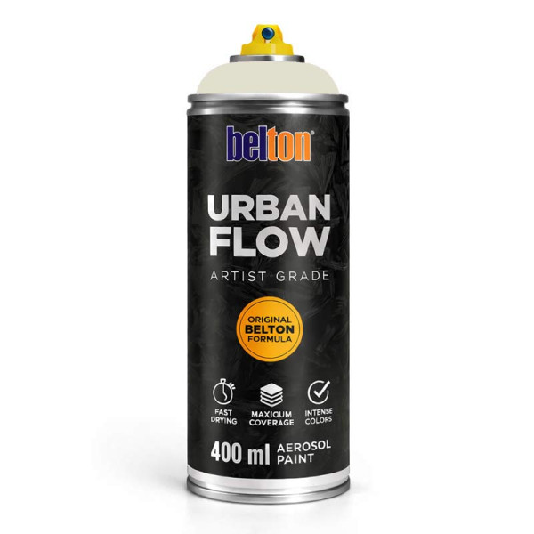 photo-Bombe de peinture - Blanc naturel - Belton - Urban Flow - 400ml - Haute couvrance