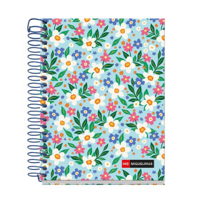 photo-Cahier - A6 - Spirales - Petits carreaux - Perforées - 120 feuilles - Couverture rigide - Miquelrius