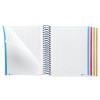 Cahier - A6 - Spirales - Petits carreaux - Perforées - 120 feuilles - Couverture rigide - Miquelrius