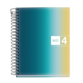 photo-Cahier - A6 - Spirales - Petits carreaux - Perforées - 120 feuilles - Couverture souple - Miquelrius