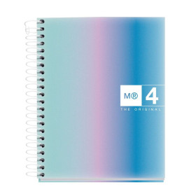 photo-Cahier - A6 - Spirales - Petits carreaux - Perforées - 120 feuilles - Couverture souple - Miquelrius