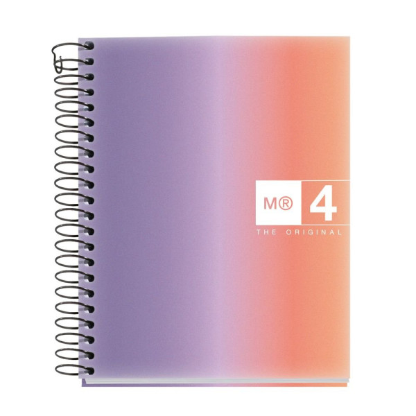 photo-Cahier - A6 - Spirales - Petits carreaux - Perforées - 120 feuilles - Couverture souple - Miquelrius