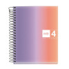 photo-Cahier - A6 - Spirales - Petits carreaux - Perforées - 120 feuilles - Couverture souple - Miquelrius