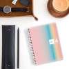 Cahier - A6 - Spirales - Petits carreaux - Perforées - 120 feuilles - Couverture souple - Miquelrius