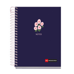 photo-Cahier - A6 - Spirales - Petits carreaux - Perforées - 120 feuilles - Couverture rigide - Miquelrius
