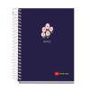 photo-Cahier - A6 - Spirales - Petits carreaux - Perforées - 120 feuilles - Couverture rigide - Miquelrius