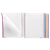 Cahier - A6 - Spirales - Petits carreaux - Perforées - 120 feuilles - Couverture rigide - Miquelrius