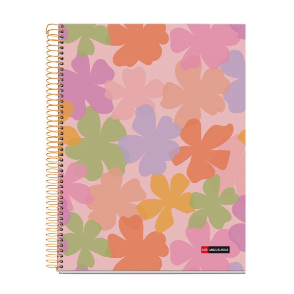 photo-Cahier - A4 - Spirales - Lignées - Perforées - 120 feuilles - Couverture rigide - Miquelrius