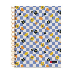 photo-Cahier - A4 - Spirales - Lignées - Perforées - 120 feuilles - Couverture rigide - Miquelrius