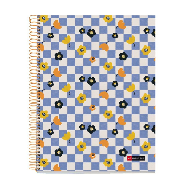 photo-Cahier - A4 - Spirales - Lignées - Perforées - 120 feuilles - Couverture rigide - Miquelrius