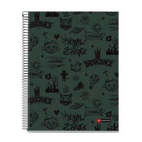 photo-Cahier - A4 - Spirales - Lignées - Perforées - 120 feuilles - Couverture rigide - Miquelrius