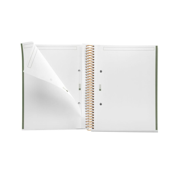 Cahier - A5 - Spirales - Blanches - Perforées - 80 feuilles - Couverture rigide - Miquelrius