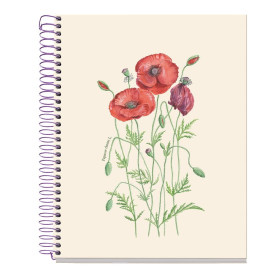 photo-Cahier - A5 - Spirales - Blanches - Perforées - 80 feuilles - Couverture rigide - Miquelrius