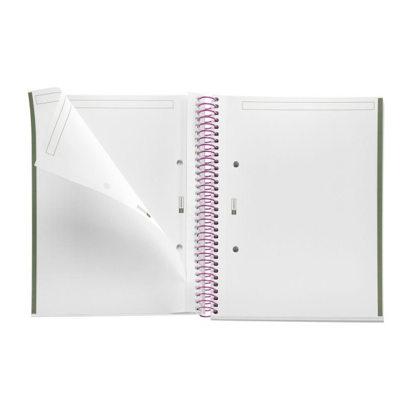 Cahier - A5 - Spirales - Blanches - Perforées - 80 feuilles - Couverture rigide - Miquelrius