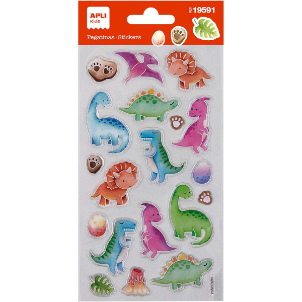 photo-Gommettes - Stickers - Bébés dinosaures - Enfant - Loisirs créatifs - Apli Kids