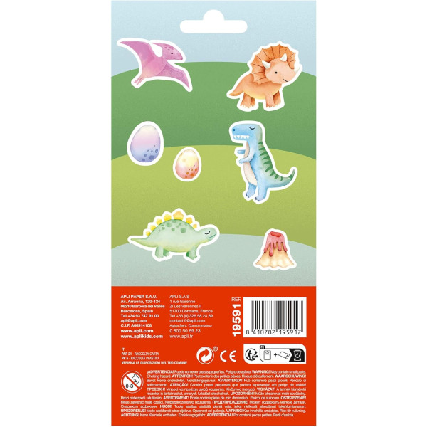 Gommettes - Stickers - Bébés dinosaures - Enfant - Loisirs créatifs - Apli Kids