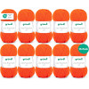 photo-10 pelotes de laine - Orange - 11 - 100% acrylique - 3,5/4,5 mm - Gründl - Lisa Premium