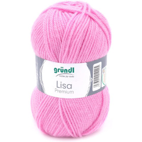 10 pelotes de laine - Rose - 31 - 100% acrylique - 3,5/4,5 mm - Gründl - Lisa Premium