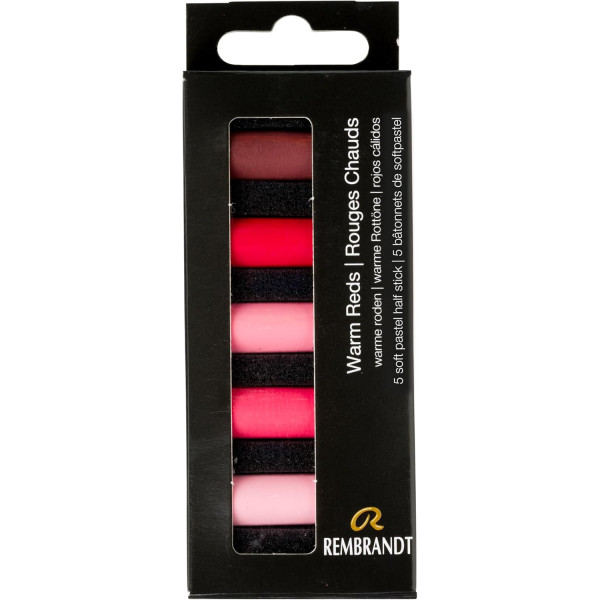 photo-Pastels - Tendres - Teintes rouges chaudes - 5 demi-pastels - Rembrandt