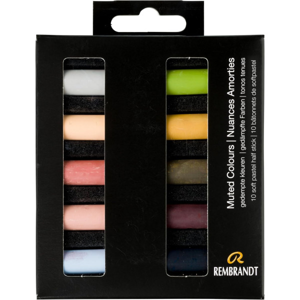 photo-Pastels - Tendres - Nuances assorties - 10 demi-pastels - Rembrandt