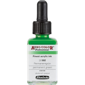 photo-Encre acrylique - Extra-fine - Vert permanent - 28 502 - Aéro Color Pro - Schmincke