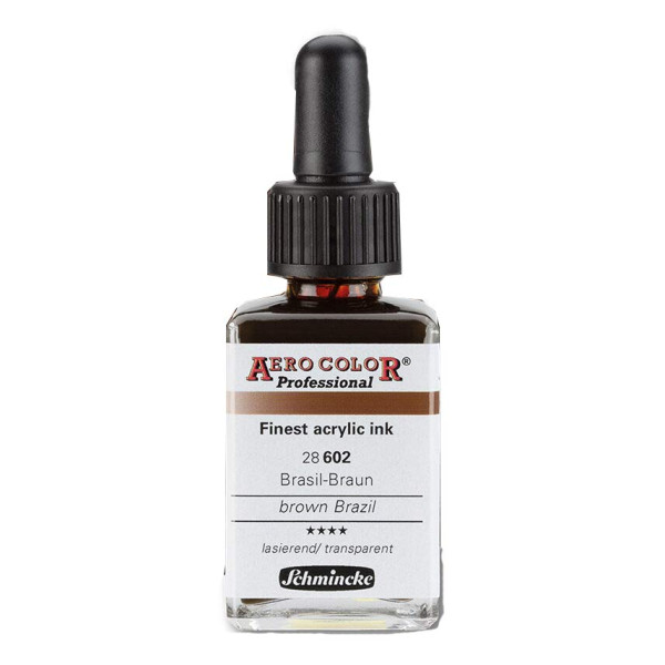 photo-Encre acrylique - Extra-fine - Brun Brésil - 28 602 - Aéro Color Pro - Schmincke