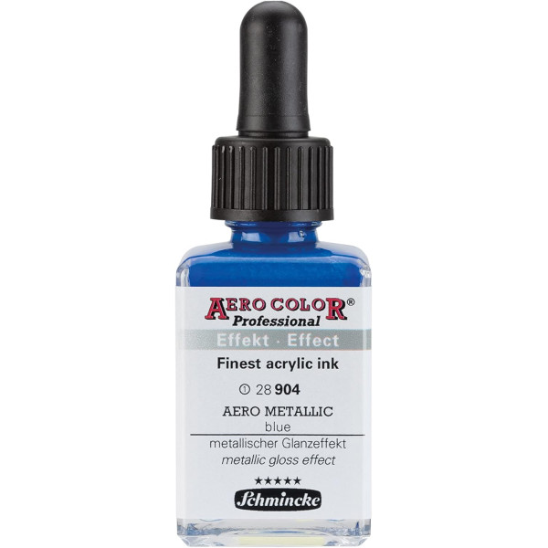 photo-Encre acrylique - Extra-fine - Bleu métallique - 28 904 - Aéro Color Pro - Schmincke