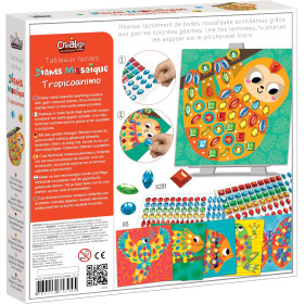 Jeu créatif - Mosaïque à coller - 6 tableaux à créer - Dès 3 ans - Loisirs créatifs enfant