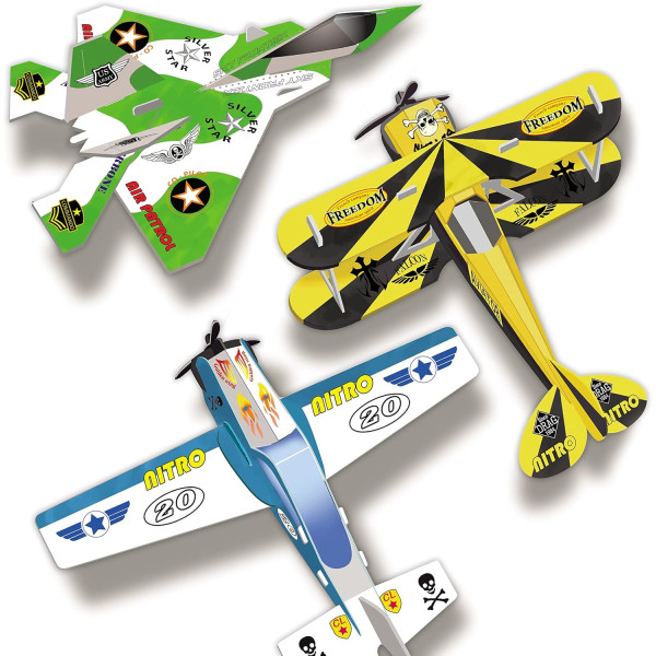 Maquettes - Avions à construire et décorer - Montage facile - Dès 6 ans - Activité manuelle