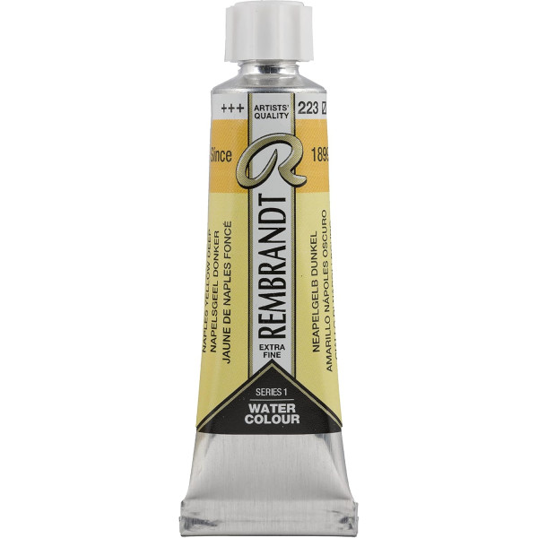 photo-Peinture aquarelle - Extra-fine - Jaune Naples foncé - 223 - Rembrandt - Tube 10ml