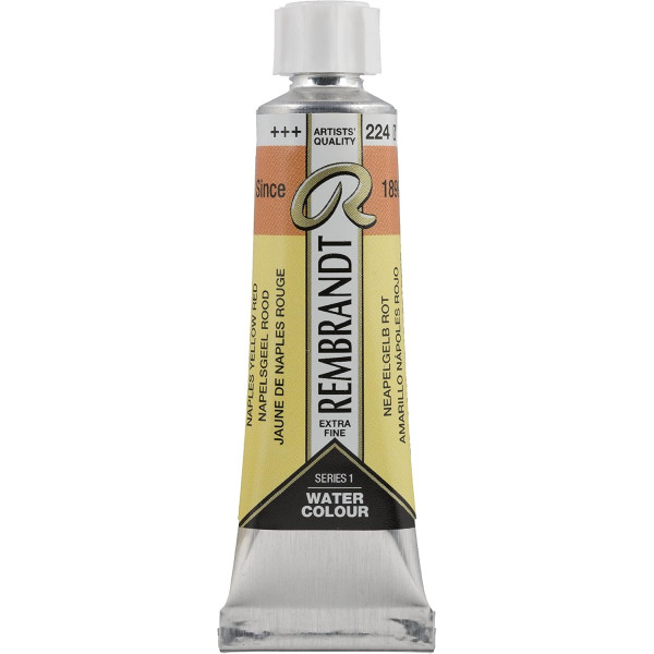 photo-Peinture aquarelle - Extra-fine - Jaune Naples rouge - 224 - Rembrandt - Tube 10ml