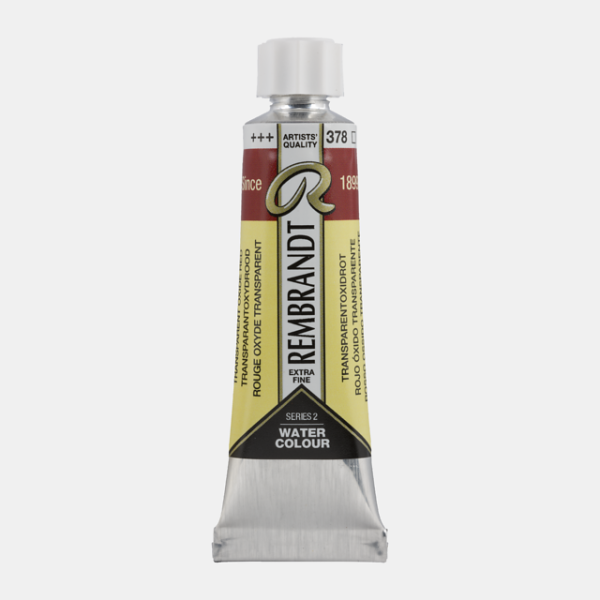 photo-Peinture aquarelle - Extra-fine - Rouge oxyde transparent - 378 - Rembrandt - Tube 10ml