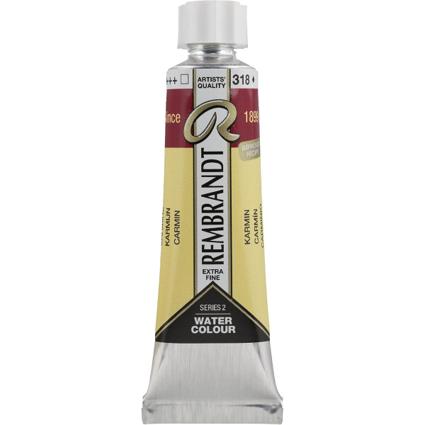 photo-Peinture aquarelle - Extra-fine - Carmin - 318 - Rembrandt - Tube 10ml