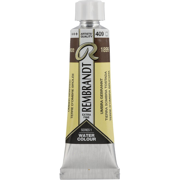 photo-Peinture aquarelle - Extra-fine - Terre d'ombre brûlée - 409 - Rembrandt - Tube 10ml