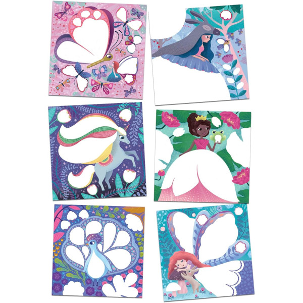Peinture au doigt - Dès 3 ans - 6 tableaux à décorer + 1 encreur - Activité manuelle