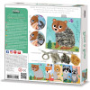 Jeu créatif - Cartes à décorer avec de la laine - 5 modèles animaux - Dès 3 ans - Activité manuelle
