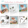 Jeu créatif - Cartes à décorer avec de la laine - 5 modèles animaux - Dès 3 ans - Activité manuelle