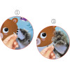 Jeu créatif - Cartes à décorer avec de la laine - 5 modèles animaux - Dès 3 ans - Activité manuelle