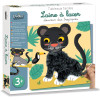 photo-Jeu créatif - Cartes à décorer avec de la laine - 5 modèles animaux - Dès 3 ans - Activité manuelle