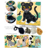 Jeu créatif - Cartes à décorer avec de la laine - 5 modèles animaux - Dès 3 ans - Activité manuelle