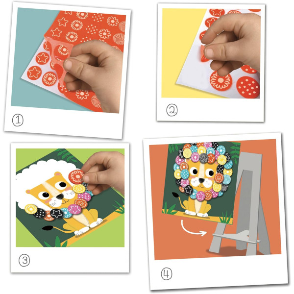 Jeu créatif - Tableaux feutrine à décorer - 6 tableaux - Dès 3 ans - Activité manuelle