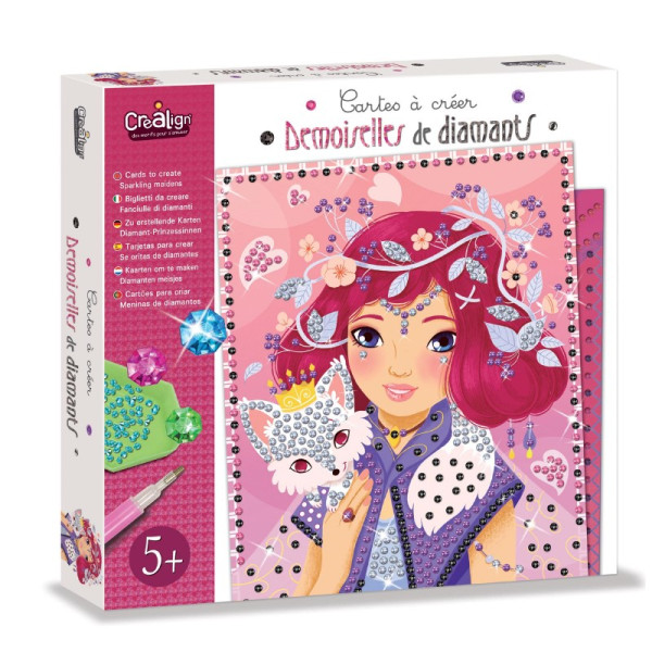 photo-Jeu créatif - Diamond painting - Dès 5 ans - 3 tableaux princesses - Activité manuelle