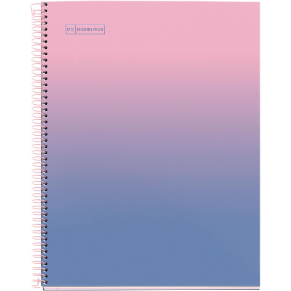 photo-Cahier - A4 - Spirales - Petits carreaux - 80 feuilles perforées - Couverture rigide - Miquelrius