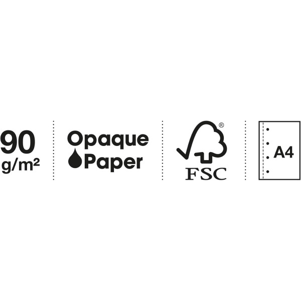 Cahier - A4 - Spirales - Petits carreaux - 80 feuilles perforées - Couverture rigide - Miquelrius