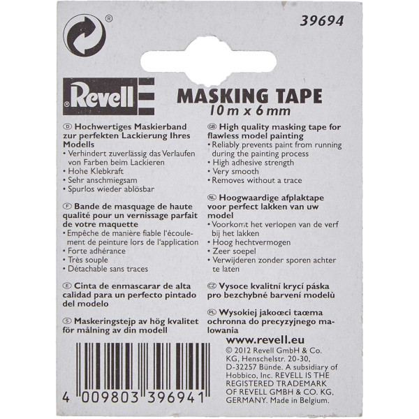 Ruban de masquage - Pour modélisme et maquette - 10mx6mm - Beige - 1 rouleau
